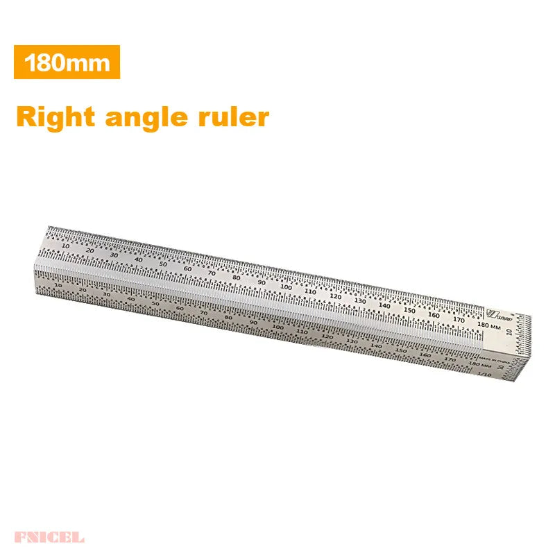 Precision Marking Ruler 200/300/400mm Stainless Steel Marking T-Rule 180mm Angle Ruler Automatic Pencil Scribing Mark Line Gauge