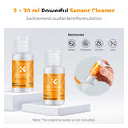 K&F CONCEPT 2pcs 20ML DSLR SLR Sensor Cleaner Liquid For Camera Lens PC Watch Phone Screen Glasses CCD/CMOS Sensor Clean Fluid