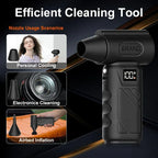 9000KRPH Mini Turbo Air Blower Ergonomic Grip Compact Cordless Compressed Air Duster Handheld Jet Fan for Keyboard Home Dust