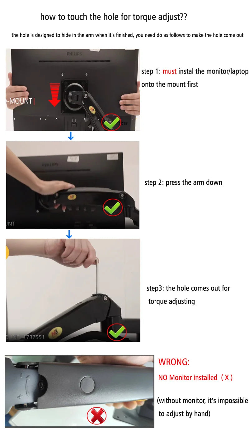 NB F150 F15T 3-12kg 100x100 Gas Spring Dual Arm Laptop Wall Mounted Bracket 13'-27' Notebook Holder Stand Aluminum Retractable
