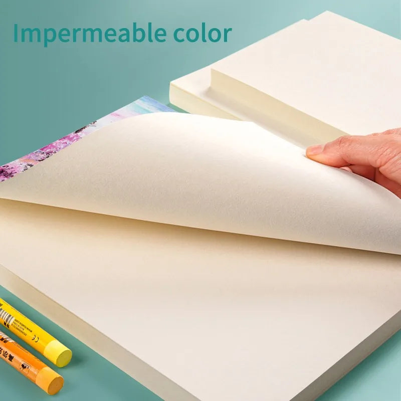 10/50 Sheets A4 Heavy Color Oil Painting Stick Special Paper Square 16k/32k Thickened 300g Soft Crayon Art Sketch Blank Paper