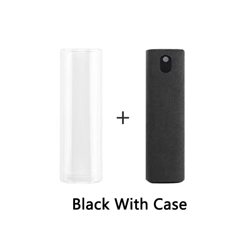 2-In-1 Soft Microfiber Polishing Cloth Screen Cleaner Spray Mini Cleaner Spray For Tablet Phone Glasses Computer Screen Cleanier