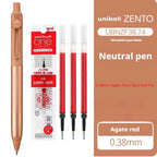 New Uni uniball Zento Flow Metal Rollerball Pen Aluminum Grip Gel Pens 0.5mm Water-Based Black Ink Ultra Smooth Writing Japan