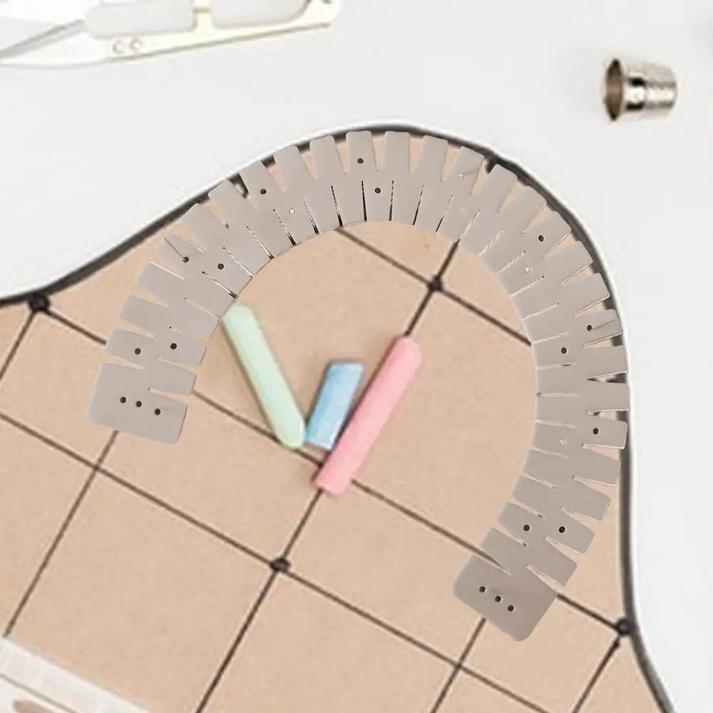 Hot Hemming Ruler Heat Resistant Hemmer Rulers Flexible Silicone Curve Scale Hemming Tool for Padding Sewing Cloth Fabric Pants