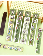 Cute Panda Magnetic Bookmark Ruler Student Creative Flexible Ruler 15cm Cartoon Rabbit Bear Capybara Magnetic Straight Ruler
