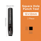 WUTA Basic 1pc Square Leather Punch Rectangle Hollow Oblong Hole Puncher Belt Strap Watch Band Cutter DIY Craft Leather Tools