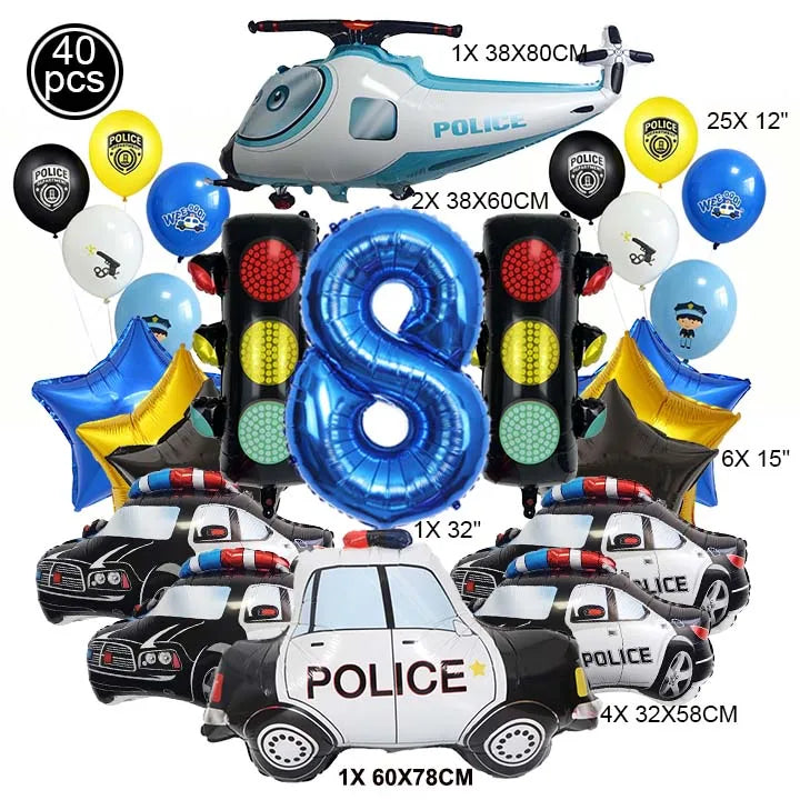Police Party Plates Napkins Police Birthday Party Tableware Set Police Officer Car Party Decorations Favors Police Theme Party