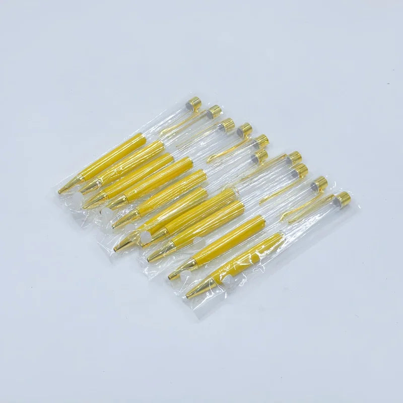 10 Pieces of Ballpoint Pens DIY Empty Pen Barrels for Handmade Quicksand Pens, Floating Flower Pens, Business Event Signature Pens, and Souvenirs