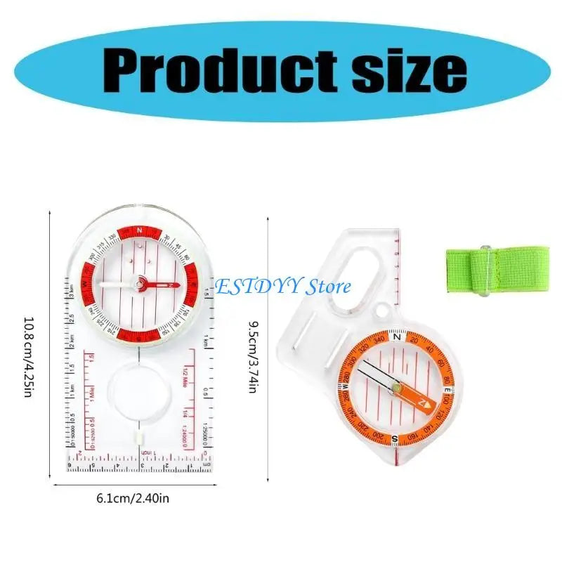 G6DE Multifunctional Thumb Compasses Navigation Compasses Map Ruler Compasses Exploring Map Reading Orienteering Compasses