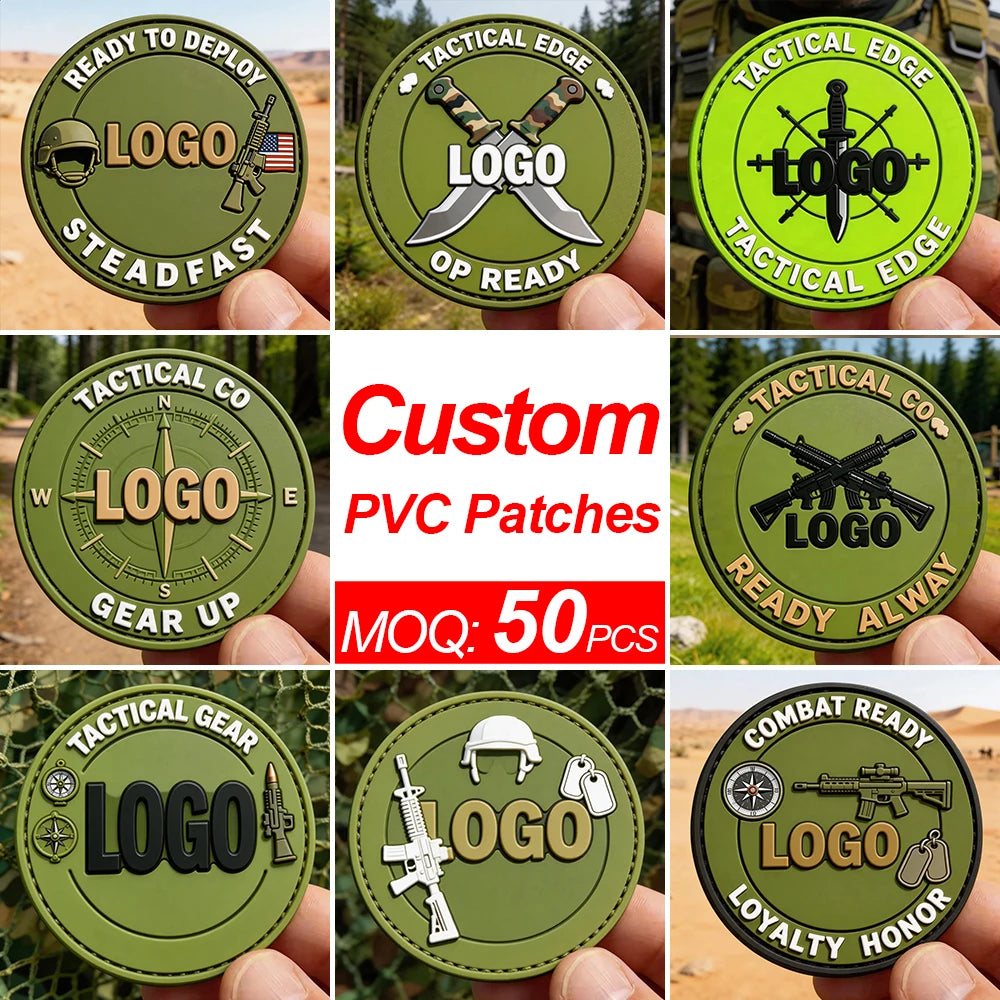 Soft PVC Label Customized PVC Patches Sew on Rubber Label Rubber PVC Tag 3D Embossed Custom Logo Rubber Patch