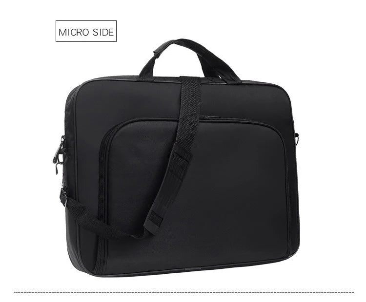 15.6 Inch 17 In Laptop Bag Business Portable Nylon Handbags Laptop Shoulder Briefcase Zipper Anti-theft Shoulder Simple Style