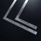Stainless Steel L Shape Ruler Double Sided Ruler Measuring Tool Metal Straight 90 Degree Angle Ruler for Office School Supplies