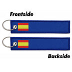 Personalized Keychain Customize Text Tag Double Sided Military Flag Embroidery for Motorcycles Cars ATV Scooters