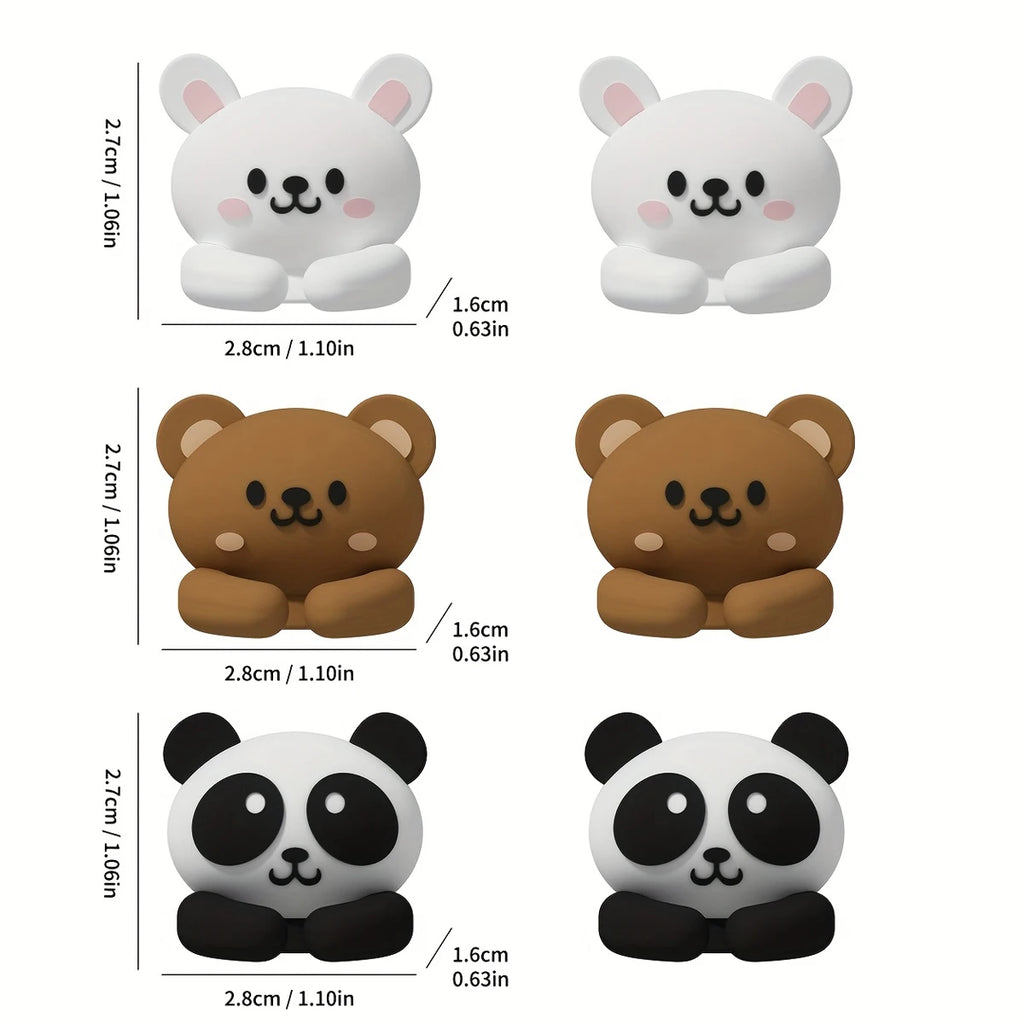 2/3pcs Cute Cartoon Desktop Cable Organizer Managers Self-Adhesive Winder Wire Cord Management Earphone Data Cable Clips Holder