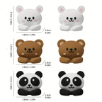 2/3pcs Cute Cartoon Desktop Cable Organizer Managers Self-Adhesive Winder Wire Cord Management Earphone Data Cable Clips Holder