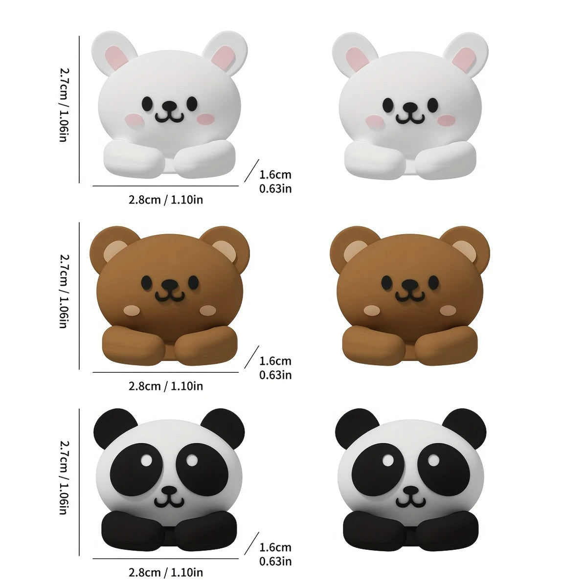 2/3pcs Cute Cartoon Desktop Cable Organizer Managers Self-Adhesive Winder Wire Cord Management Earphone Data Cable Clips Holder