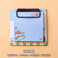 1pcs Cartoon Board Clip Sticky Note Book Student Ins Girl Memo Sticky Note Study Office Non-sticky Message Paper