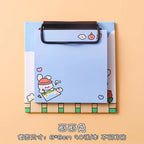 1pcs Cartoon Board Clip Sticky Note Book Student Ins Girl Memo Sticky Note Study Office Non-sticky Message Paper