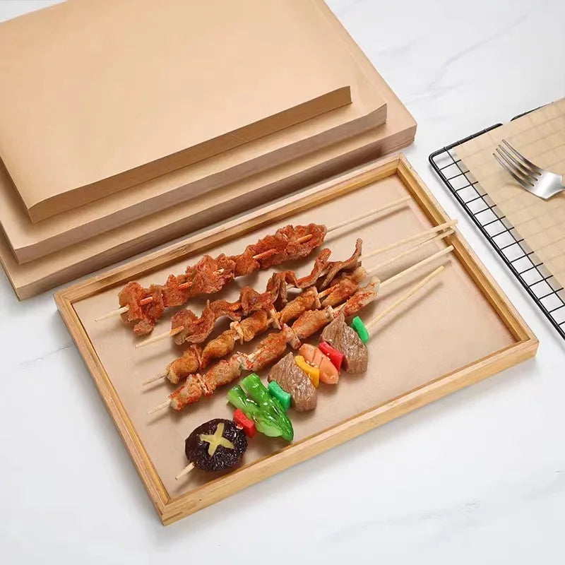 50/100pcs Pre-Cut Parchment Paper - Non-Stick for Baking Cooking Grilling Air Fryer Steaming Baking  Sheets  Baking Paper