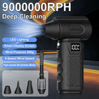 9000KRPH Mini Turbo Air Blower Ergonomic Grip Compact Cordless Compressed Air Duster Handheld Jet Fan for Keyboard Home Dust