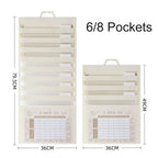 3/6/8 Pockets Wall Hanging File Folder Handheld Paper Organization A4 Paper Storage Bag Document Management