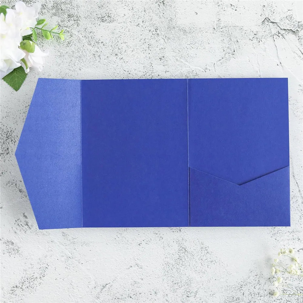 5pcs 18x13cm Pink Envelopes for Wedding Invitation Birthday Anniversary Thick Tri-Fold Envelope Greeting Card Pocket Envelope