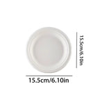50pcs/set Disposable Round Plates Pulp Lunch Boxes Disposable Paper Plates Light Takeaway Salad Soup Noodle Square Bowls