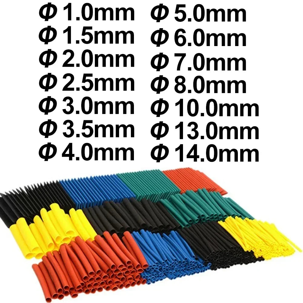 Heat Shrink Tubes Set Retractable for Cables Retractable Heat Pipe Wire Heat-shrinkable Sheath Case Tube Heat Shrink Tubing Set