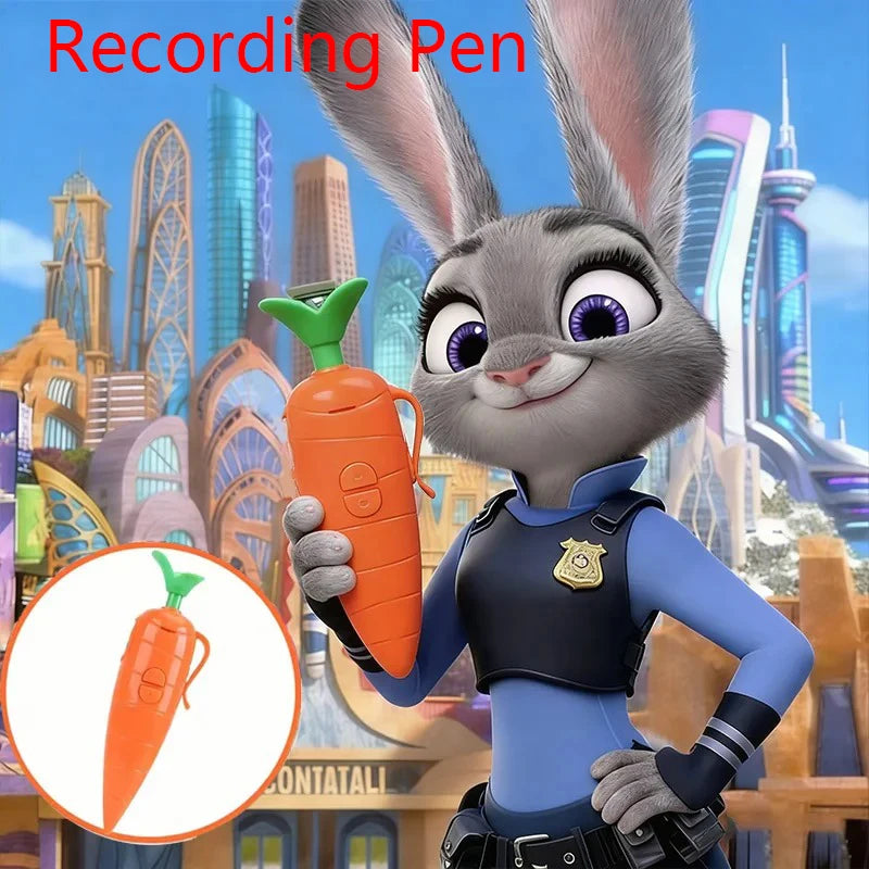 1-10pcs Zootopia Carrot Voice Recorder Pen Cartoon Kids Ballpoint Pen That Can Be Recorded Creative Multi Functional Pens Gift…!