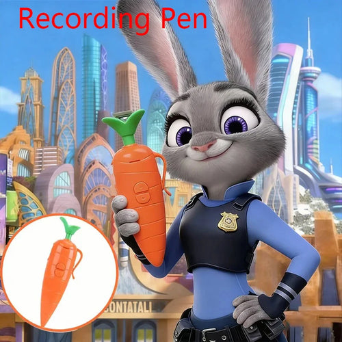 1-10pcs Zootopia Carrot Voice Recorder Pen Cartoon Kids Ballpoint Pen That Can Be Recorded Creative Multi Functional Pens Gift…!