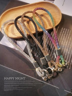 INS Glitter Phone Lanyard Phone Crystal Wrist Straps Keychain Anti-lost Rope Universal Bling Hanging Cord
