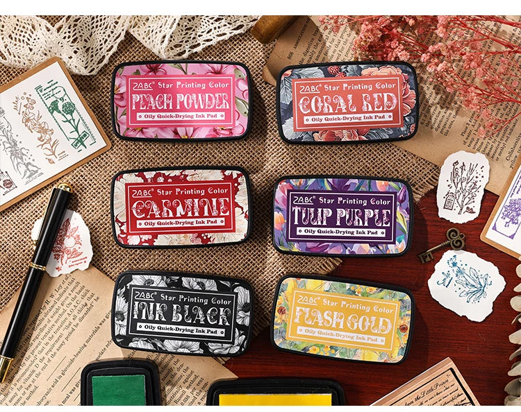 Multicolor Self-Inking Stamp Ink Pad for Planners Art Scrapbooking Student School Supplies Colorful Stationery Accessories