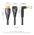 Vention 90° Angled HDMI 2.0 Cable 4K60Hz Ultra HD High-Speed Cord for Xiaomi TV Monitor Laptop PS5 Xbox PC HDR Video HDMI Cable
