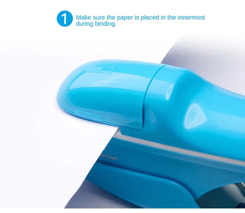 Stapleless Stapler Mini Portable Stapler Safe Paper Stapling Without Staples Bookbinding School Office Supplies Stationery