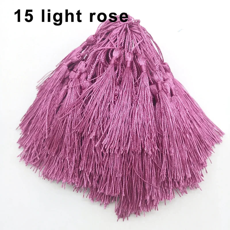 100pcs/lot 13cm Tassel Silk Fringe Silky Floss Bookmark Tassels Mini Tassels For DIY Craft Jewelry Making Souvenir Bookmarks
