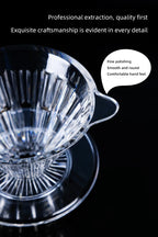Crystal Eye Dripper 1-4 Cups Glass Slow Brewing Accessories Pour Over Coffee Dripper Reusable Coffee Maker
