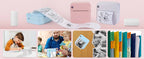 Mini Portable Printer Thermal Printing Sticker Wireless Inkless Mini Pocket Printer Self-adhesive Label Printer Photo Printer