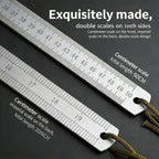 2.5mm Thick 50cm Stainless Steel Ruler Metric Inch Straightedge for Woodworking Construction Drafting Teaching and Measuring