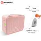 MarkLife M1 Mini Portable Thermal Printer Wireless Bluetooth-compatible Label Tag for Home Office Labeling Sticker Machine