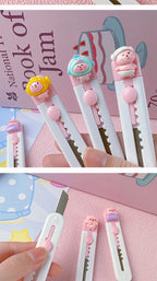 1pc Mini Portable Art Knife Students Use Envelope Opener Cute Cartoon Paper Cutter Office Stationery Express Unpacking Device