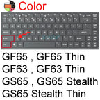 Keyboard Cover for MSI GF65 Thin GF63 GF75 Thin GF72 GF72VR GF62 GF62VR Silicone Protector Skin Case Gaming Laptop 15.6