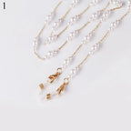 Fashion Pearl Sunglasses Chain Wearing Neck Holding Beaded Lanyard Cord Masks Sunglass Reading Glasses Chain Eyewear Accessories