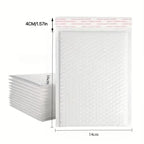 10pcs Composite Pearlescent Film Bubble Bag White Garment Packaging Express Bag Thickened Envelope Foam Waterproof Bubble Bag