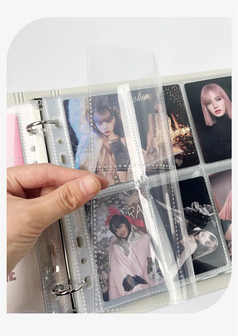 MINKYS Kawaii 5/6/9 Spaces 3 inch Kpop Photo Card Binder Large Capacity Idol Photocard Album Photocards Binder Collect Book
