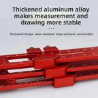 Metal Carpenter Square Angle Measuring Tool Precision T Square With Sliding Stop Imperial Metric Dual Scale Woodworking Marking
