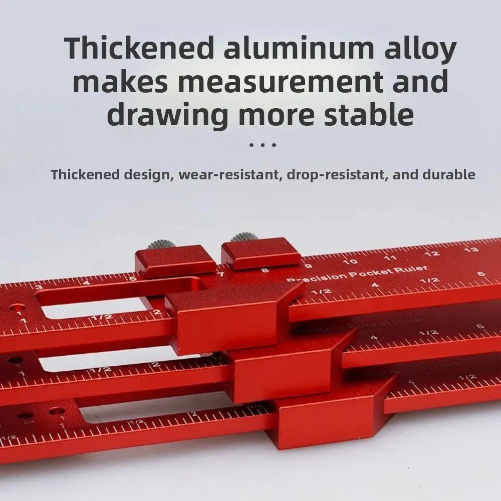 Metal Carpenter Square Angle Measuring Tool Precision T Square With Sliding Stop Imperial Metric Dual Scale Woodworking Marking