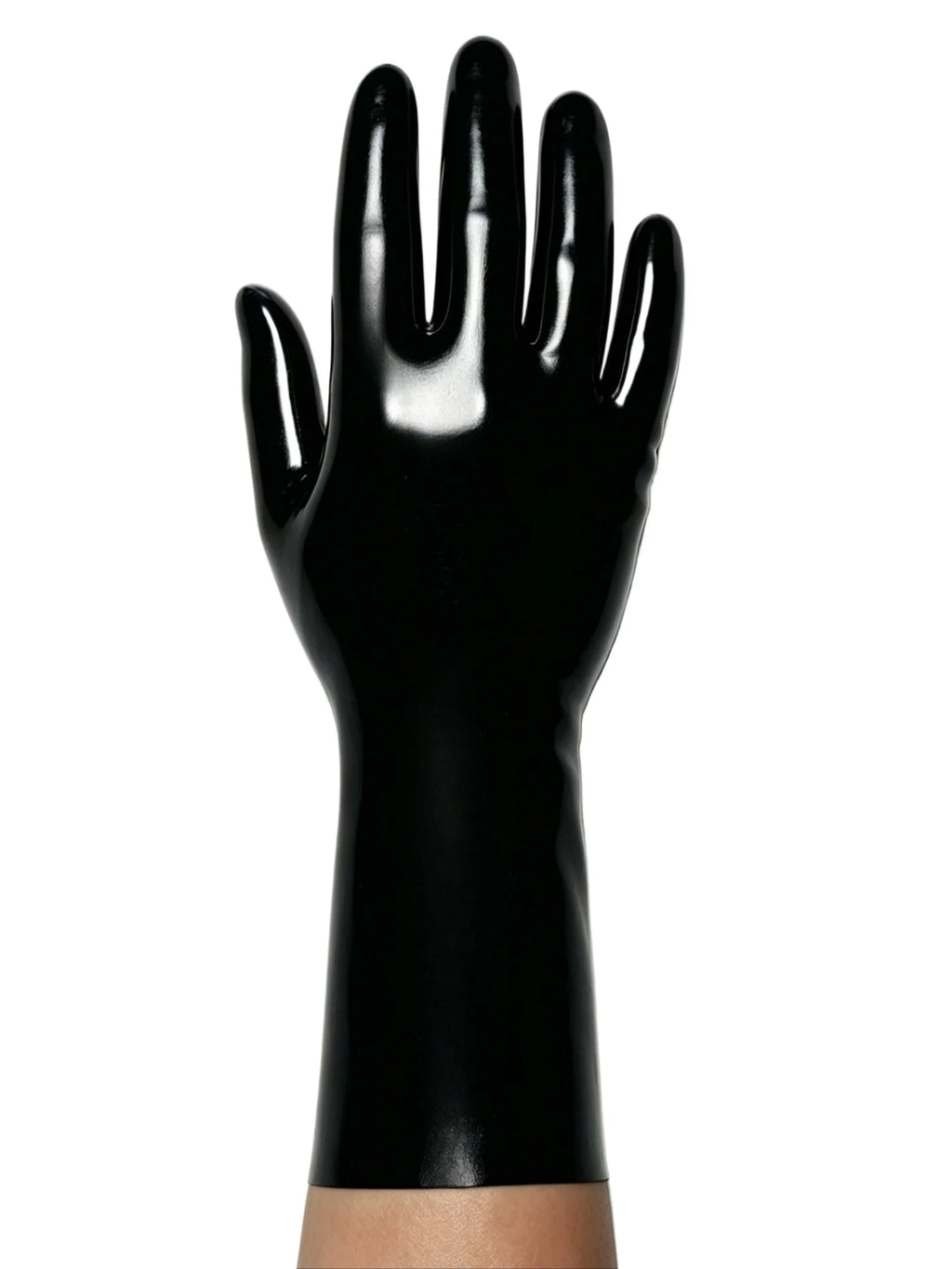 Black Latex Long Gloves Unisex Rubber Gloves Fashion Photography Props ﻿