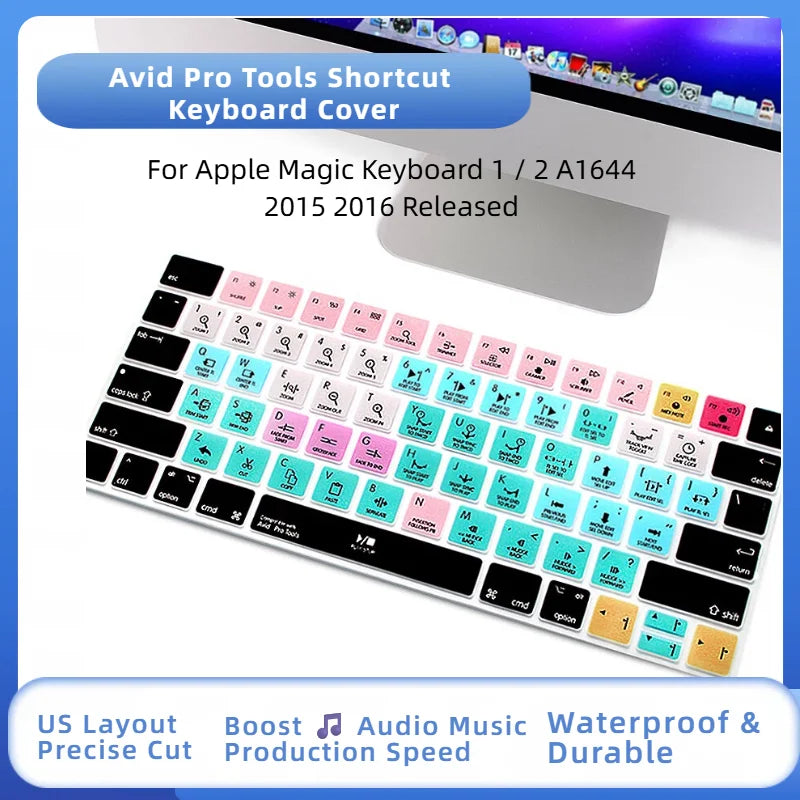 Ableton Live Avid Pro Tools Final Cut Pro X PS Hotkey Functional Keyboard Cover US Layout for Magic Keyboard A1644 MLA22B/A