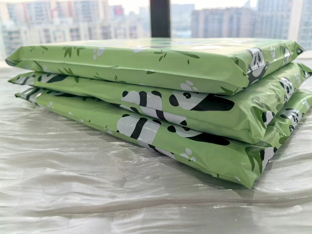 PE Plastic Self-Seal Mailbag，50PCS Thicken Shipping Bags, Cute Cartoon Poly Envelope, Panda Postal Courier Bags