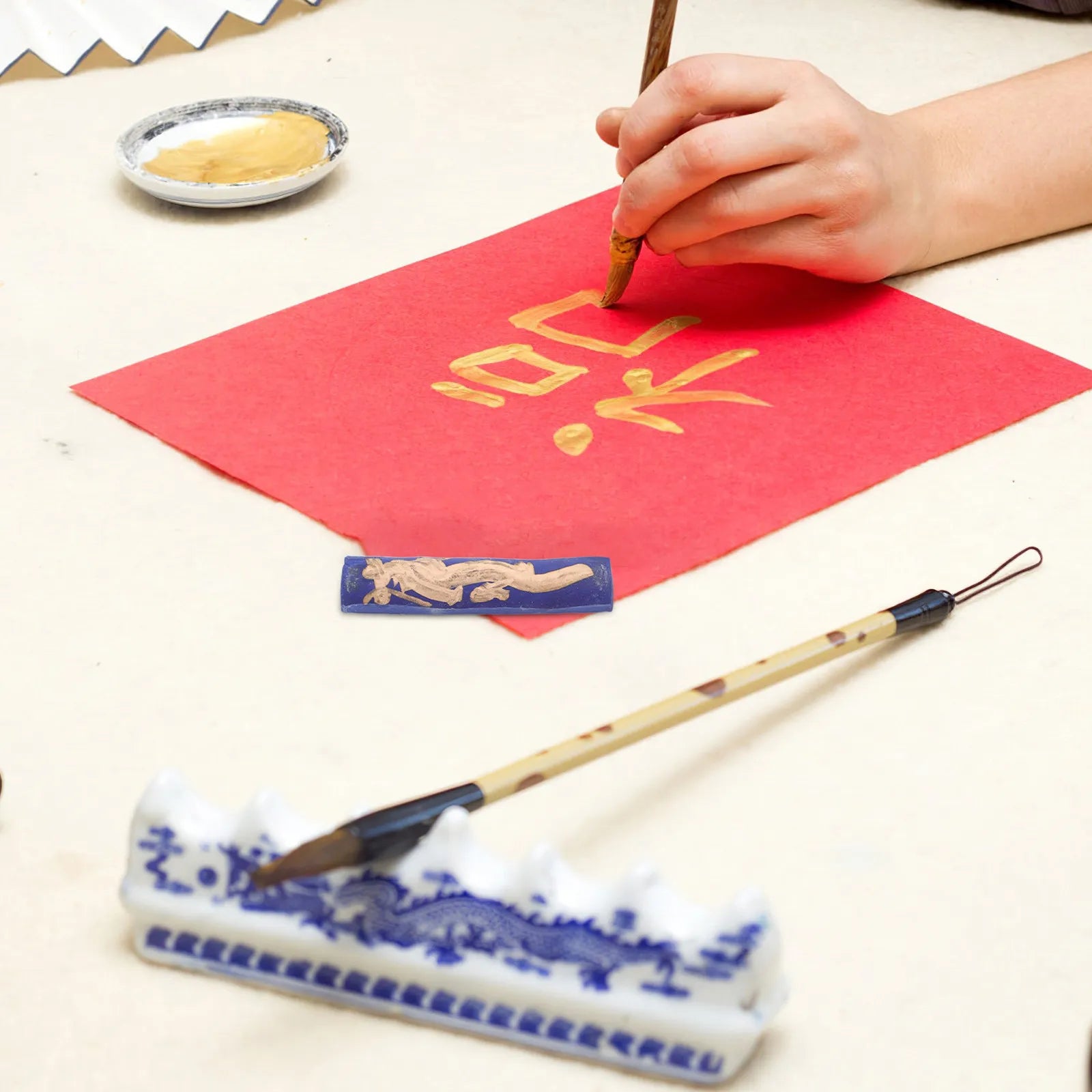 5Pcs Traditional Chinese Calligraphy Ink Sticks Pine Soot for Painting Writing Practice Sumi Calligraphy Block Chinese Style Art